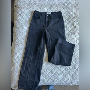 Abercrombie & Fitch Black 90s Highrise Relaxed Straight Curve